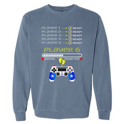 Players 1 2 3 4 5 Ready Player 6 Loading Funny Gaming Gift Garment-Dyed Sweatshirt