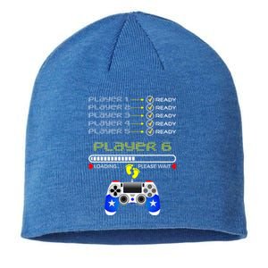 Players 1 2 3 4 5 Ready Player 6 Loading Funny Gaming Gift Sustainable Beanie