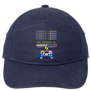 Players 1 2 3 4 5 Ready Player 6 Loading Funny Gaming Gift 7-Panel Snapback Hat