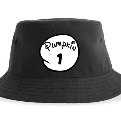 Pumpkin 1 2 3 4 5 Custom Personalize Halloween Sustainable Bucket Hat