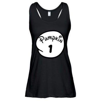 Pumpkin 1 2 3 4 5 Custom Personalize Halloween Ladies Essential Flowy Tank