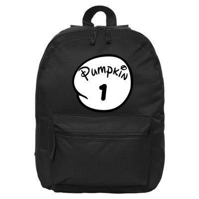 Pumpkin 1 2 3 4 5 Custom Personalize Halloween 16 in Basic Backpack