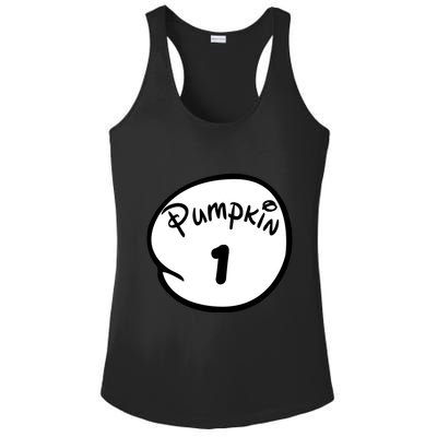 Pumpkin 1 2 3 4 5 Custom Personalize Halloween Ladies PosiCharge Competitor Racerback Tank