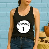 Pumpkin 1 2 3 4 5 Custom Personalize Halloween Womens Tank Top