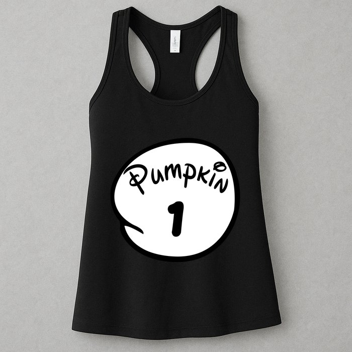 Pumpkin 1 2 3 4 5 Custom Personalize Halloween Womens Tank Top