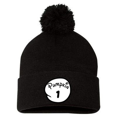 Pumpkin 1 2 3 4 5 Custom Personalize Halloween Pom Pom 12in Knit Beanie