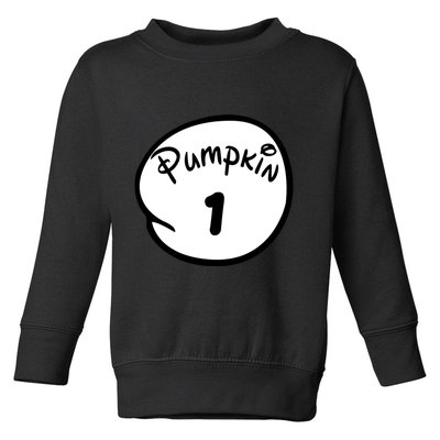 Pumpkin 1 2 3 4 5 Custom Personalize Halloween Toddler Sweatshirt