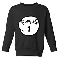 Pumpkin 1 2 3 4 5 Custom Personalize Halloween Toddler Sweatshirt