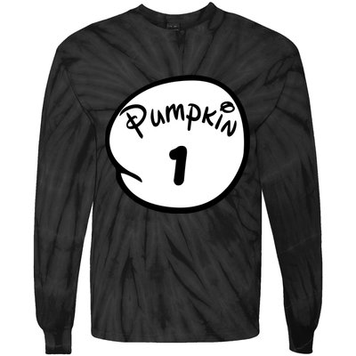 Pumpkin 1 2 3 4 5 Custom Personalize Halloween Tie-Dye Long Sleeve Shirt