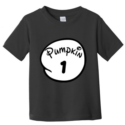 Pumpkin 1 2 3 4 5 Custom Personalize Halloween Toddler T-Shirt