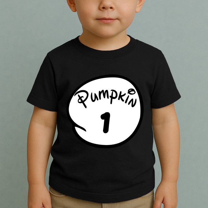 Pumpkin 1 2 3 4 5 Custom Personalize Halloween Toddler T-Shirt