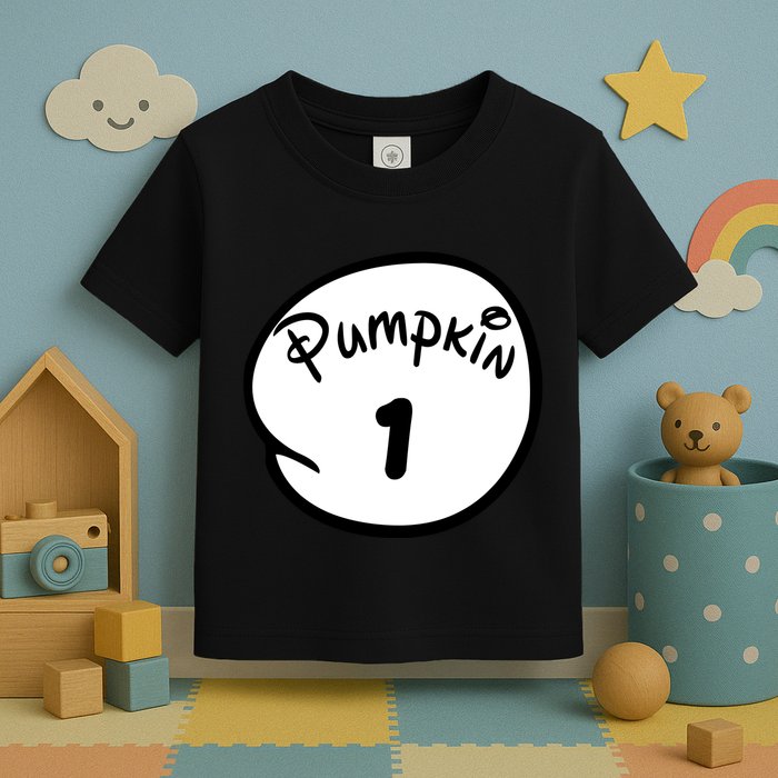 Pumpkin 1 2 3 4 5 Custom Personalize Halloween Toddler T-Shirt