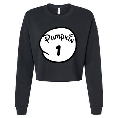 Pumpkin 1 2 3 4 5 Custom Personalize Halloween Cropped Pullover Crew