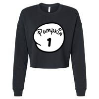 Pumpkin 1 2 3 4 5 Custom Personalize Halloween Cropped Pullover Crew