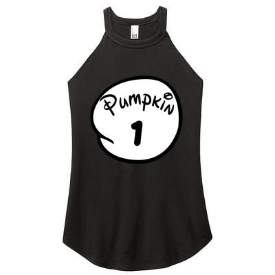 Pumpkin 1 2 3 4 5 Custom Personalize Halloween Women's Perfect Tri Rocker Tank