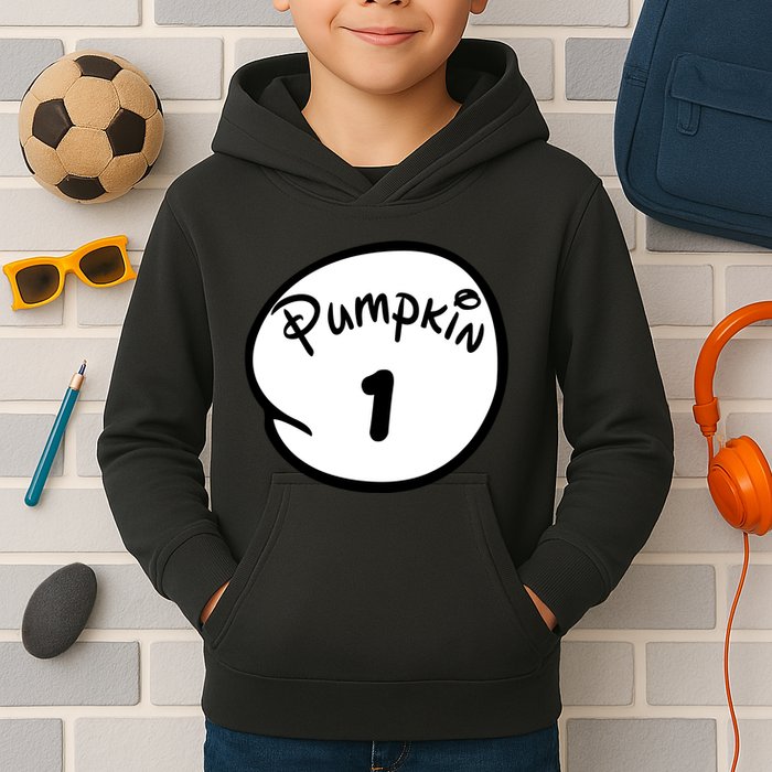 Pumpkin 1 2 3 4 5 Custom Personalize Halloween Kids Hoodie
