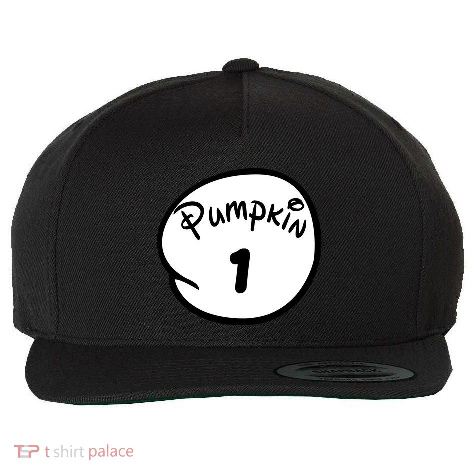 Pumpkin 1 2 3 4 5 Custom Personalize Halloween Wool Snapback Cap