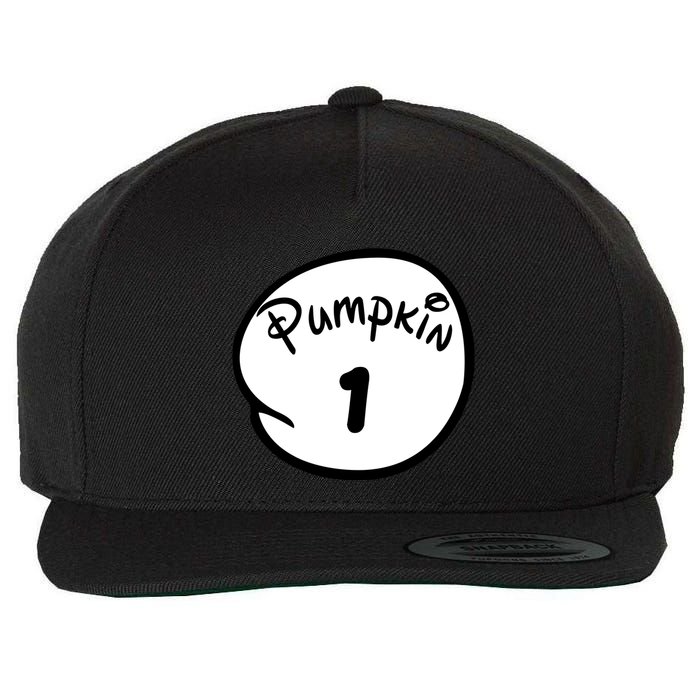 Pumpkin 1 2 3 4 5 Custom Personalize Halloween Wool Snapback Cap