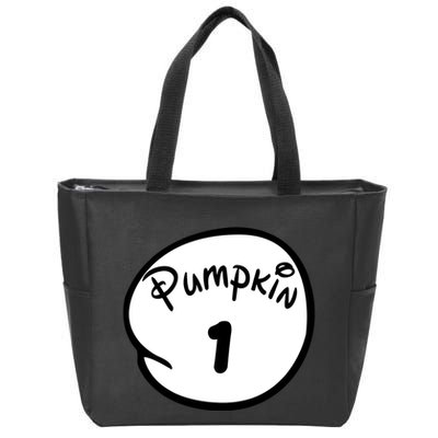 Pumpkin 1 2 3 4 5 Custom Personalize Halloween Zip Tote Bag
