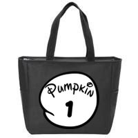 Pumpkin 1 2 3 4 5 Custom Personalize Halloween Zip Tote Bag