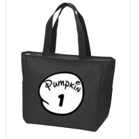 Pumpkin 1 2 3 4 5 Custom Personalize Halloween Zip Tote Bag