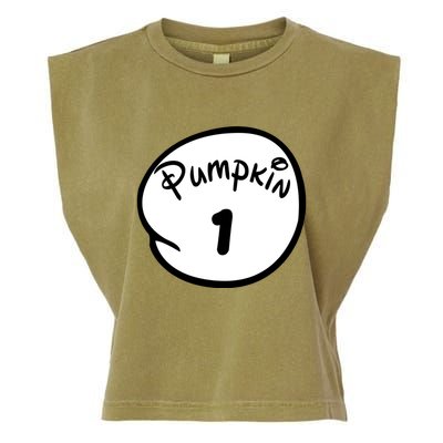 Pumpkin 1 2 3 4 5 Custom Personalize Halloween Garment-Dyed Women's Muscle Tee