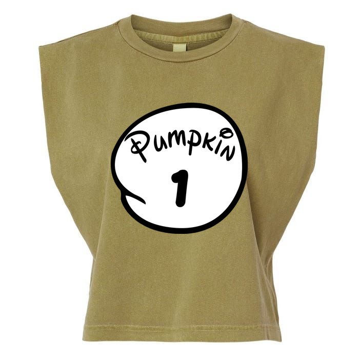 Pumpkin 1 2 3 4 5 Custom Personalize Halloween Garment-Dyed Women's Muscle Tee