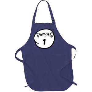 Pumpkin 1 2 3 4 5 Custom Personalize Halloween Full-Length Apron With Pockets