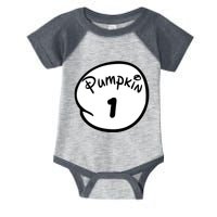 Pumpkin 1 2 3 4 5 Custom Personalize Halloween Infant Baby Jersey Bodysuit