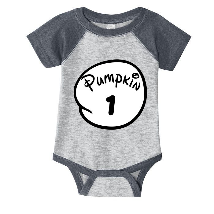 Pumpkin 1 2 3 4 5 Custom Personalize Halloween Infant Baby Jersey Bodysuit