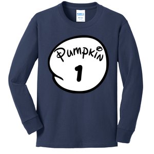 Pumpkin 1 2 3 4 5 Custom Personalize Halloween Kids Long Sleeve Shirt