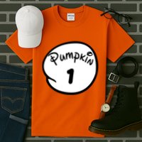 Pumpkin 1 2 3 4 5 Custom Personalize Halloween Tall T-Shirt