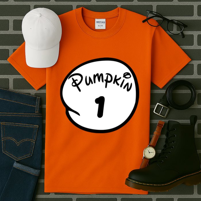 Pumpkin 1 2 3 4 5 Custom Personalize Halloween Tall T-Shirt