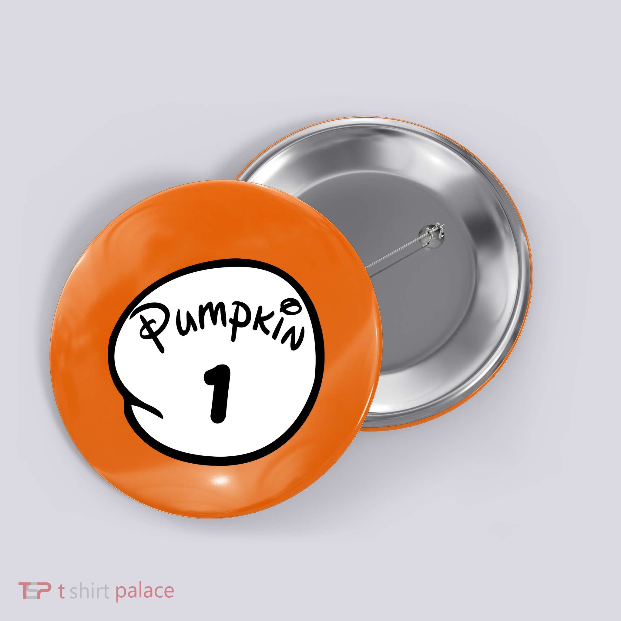 Pumpkin 1 2 3 4 5 Custom Personalize Halloween Button