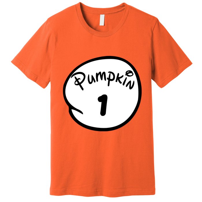 Pumpkin 1 2 3 4 5 Custom Personalize Halloween Premium T-Shirt