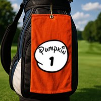 Pumpkin 1 2 3 4 5 Custom Personalize Halloween Golf Towel