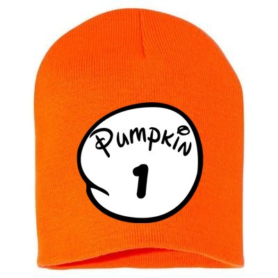 Pumpkin 1 2 3 4 5 Custom Personalize Halloween Short Acrylic Beanie