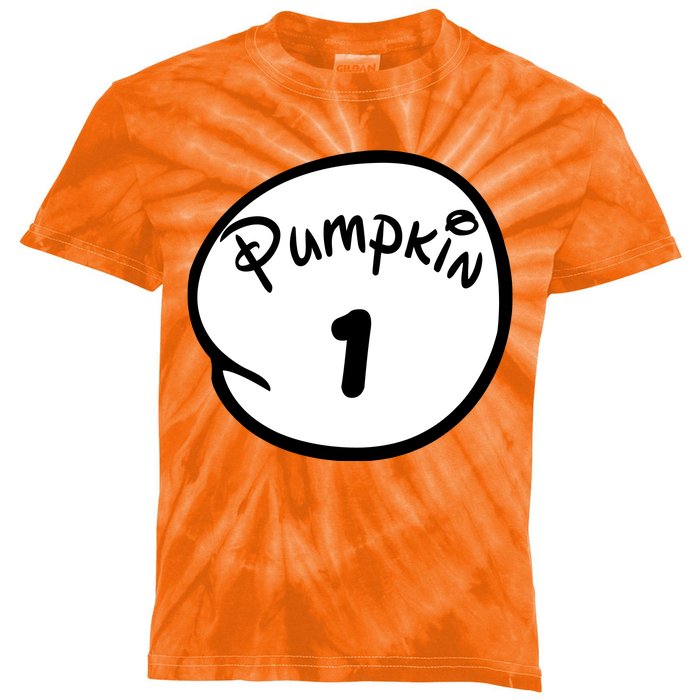 Pumpkin 1 2 3 4 5 Custom Personalize Halloween Kids Tie-Dye T-Shirt