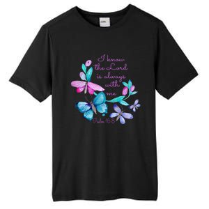 Psalm 16: 8 Christ Religious Butterfly Art Gift Tall Fusion ChromaSoft Performance T-Shirt