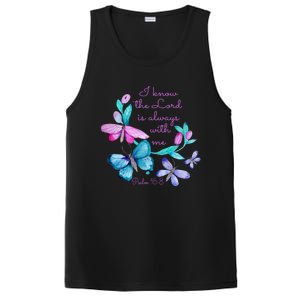 Psalm 16: 8 Christ Religious Butterfly Art Gift PosiCharge Competitor Tank