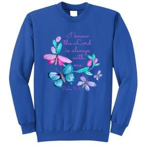 Psalm 16: 8 Christ Religious Butterfly Art Gift Sweatshirt