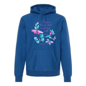 Psalm 16: 8 Christ Religious Butterfly Art Gift Premium Hoodie