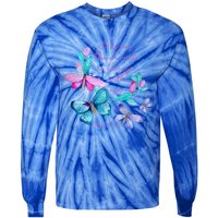 Psalm 16: 8 Christ Religious Butterfly Art Gift Tie-Dye Long Sleeve Shirt