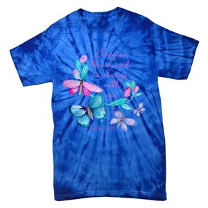 Psalm 16: 8 Christ Religious Butterfly Art Gift Tie-Dye T-Shirt