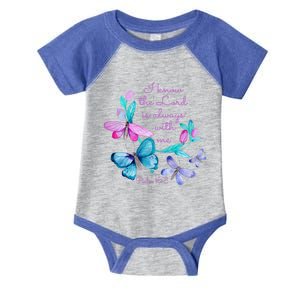 Psalm 16: 8 Christ Religious Butterfly Art Gift Infant Baby Jersey Bodysuit