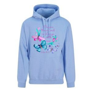 Psalm 16: 8 Christ Religious Butterfly Art Gift Unisex Surf Hoodie