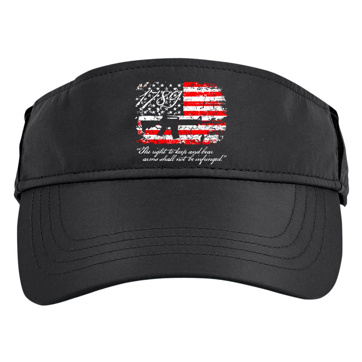 Patriotic 1789 American Flag 2nd Amendment Gun Rights AR15 Adult Drive Performance Visor