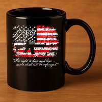 Patriotic 1789 American Flag 2nd Amendment Gun Rights AR15 11oz C Handle Ceramic Mug