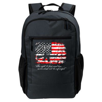 Patriotic 1789 American Flag 2nd Amendment Gun Rights AR15 Daily Commute Backpack