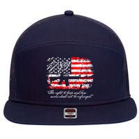 Patriotic 1789 American Flag 2nd Amendment Gun Rights AR15 7 Panel Mesh Trucker Snapback Hat